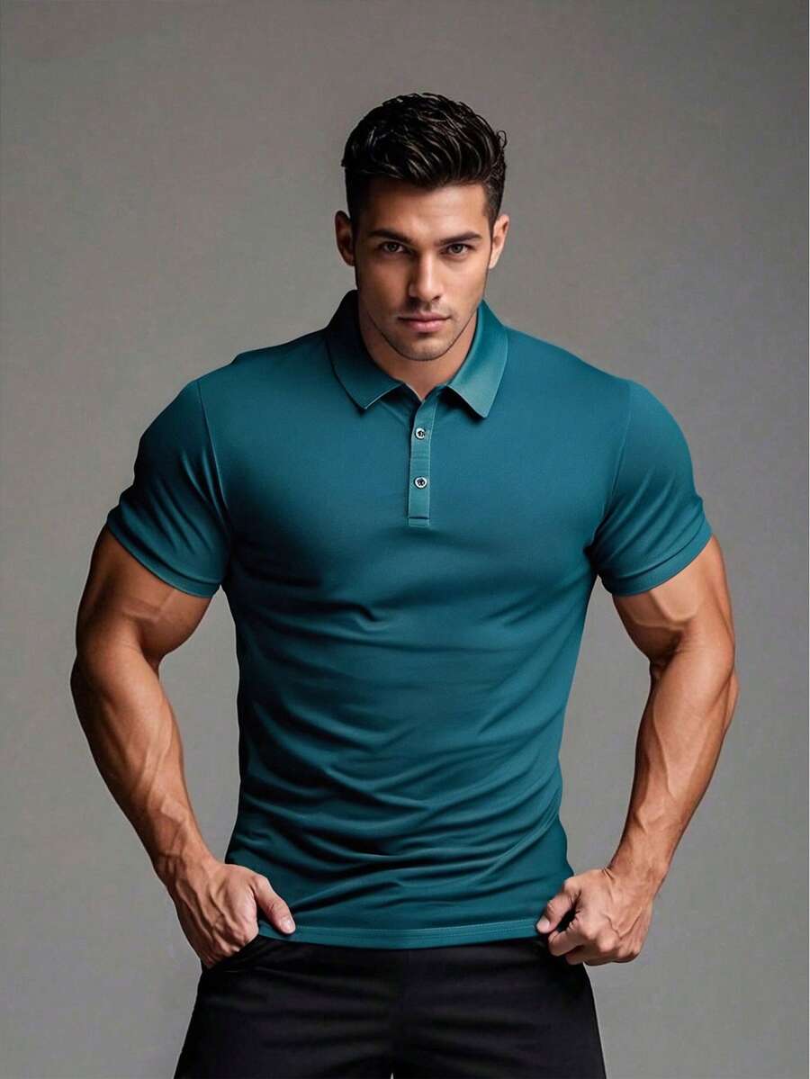 Polo Shirt Pique - Męska, codzienna, oddychająca koszulka polo, styl