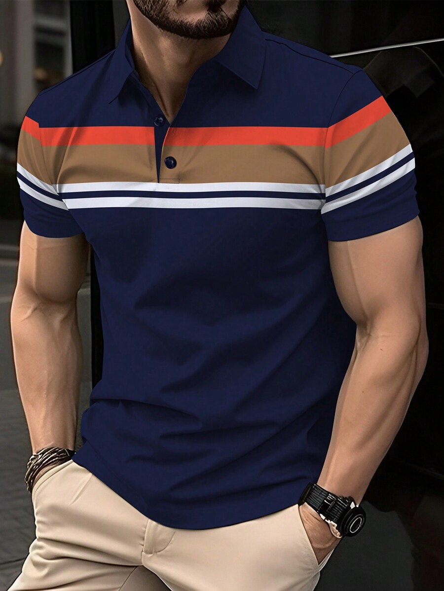 Polo Shirt Pique - Koszula polo Calvornis Men Color Block
