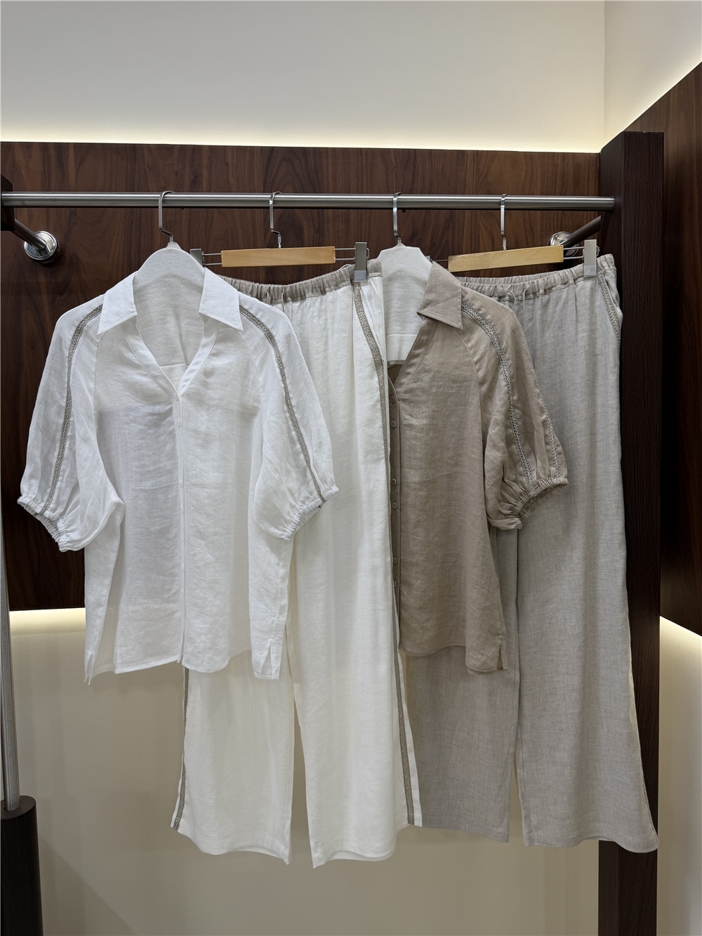 Damski komplet: koszula z krót – Short Linen Drawstring recenzja i cena