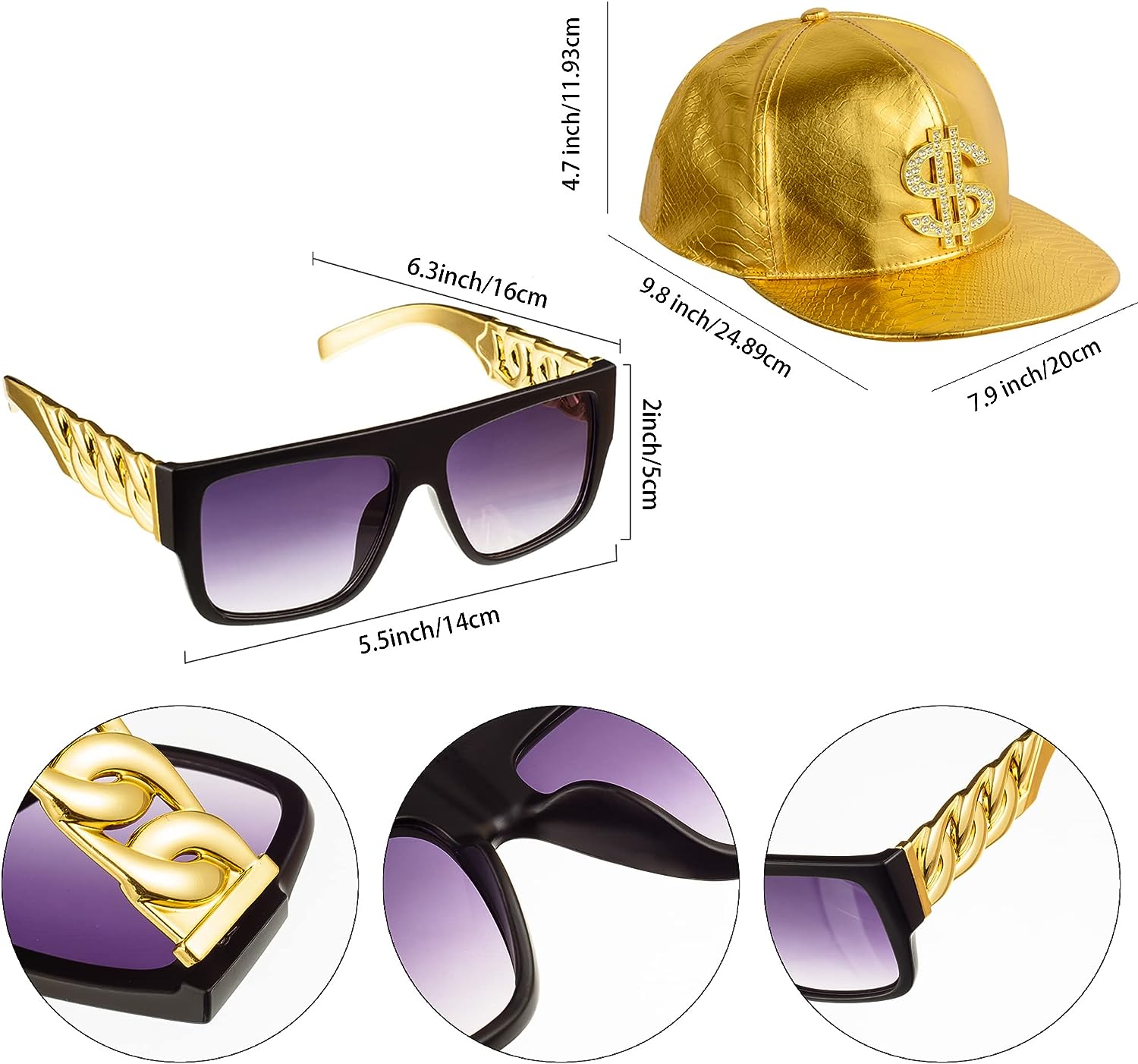 PESENAR 80s 90sHip Hop Costume – Sunglass Retainer Cord recenzja i cena